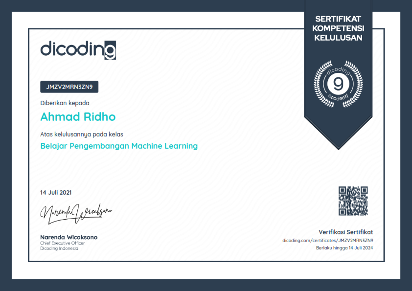 Dicoding Machine Learning